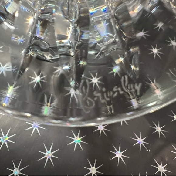 4 Royal Brierley Gainsborough Crystal Champage Tall Sherbet Goblets Signed - Picture 7 of 7